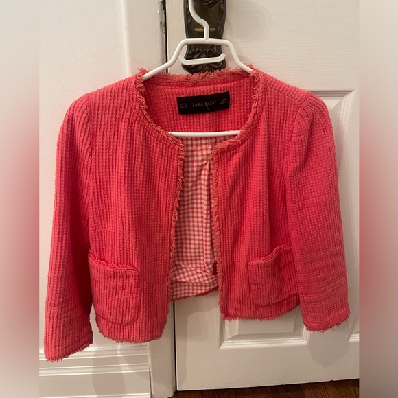 Zara pink tweed jacket - Picture 1 of 2